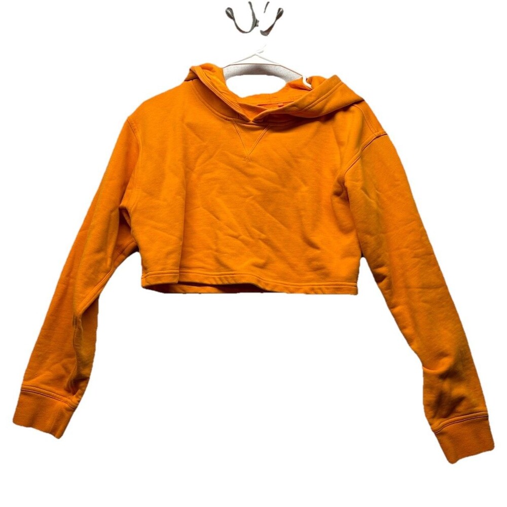 Lululemon All Yours Hoodie Cropped 6 Tiger Orange Sweatshirt EUC Athleisure EUC